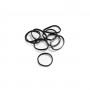 Silicone black hairbands, 50 pcs in pack
