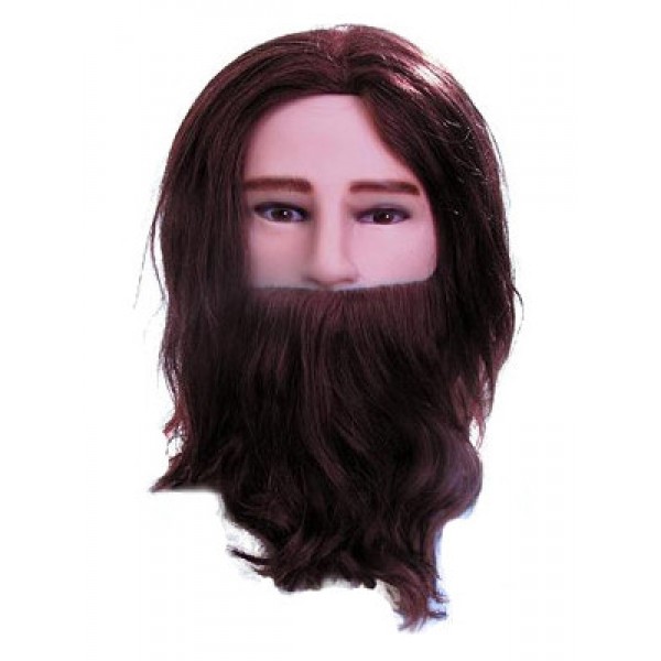 Male mannequin training head with beard.