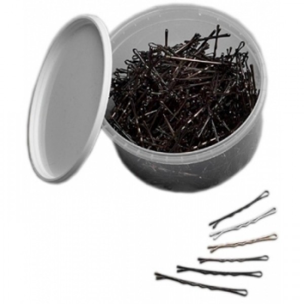 Professional hairgrips, 51 mm, 330 pcs , Brown
