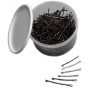 Professional hairgrips, 51 mm, 330 pcs , Brown